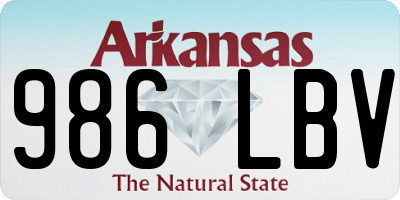AR license plate 986LBV
