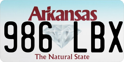 AR license plate 986LBX