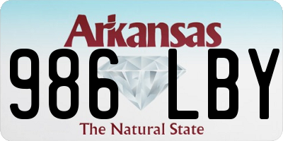 AR license plate 986LBY