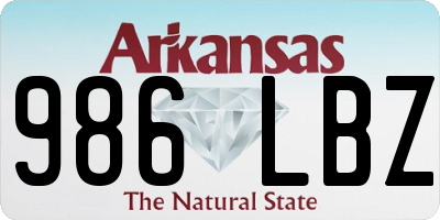 AR license plate 986LBZ