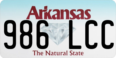 AR license plate 986LCC