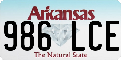 AR license plate 986LCE