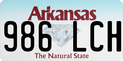AR license plate 986LCH