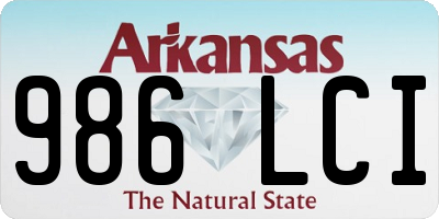 AR license plate 986LCI