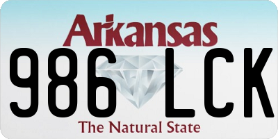AR license plate 986LCK