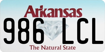 AR license plate 986LCL
