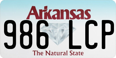 AR license plate 986LCP