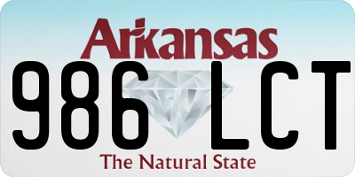 AR license plate 986LCT