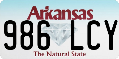 AR license plate 986LCY