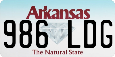AR license plate 986LDG