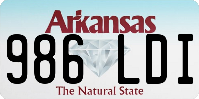 AR license plate 986LDI