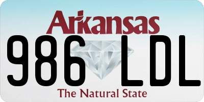 AR license plate 986LDL