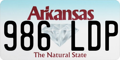 AR license plate 986LDP