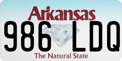AR license plate 986LDQ
