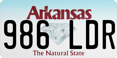 AR license plate 986LDR