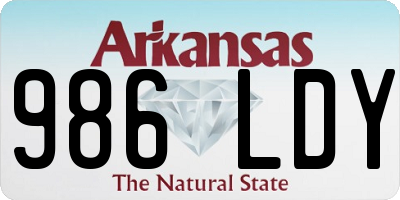 AR license plate 986LDY