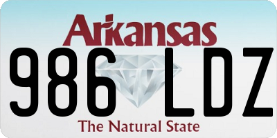 AR license plate 986LDZ