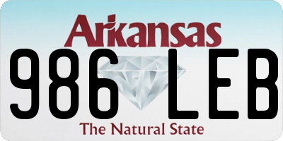 AR license plate 986LEB