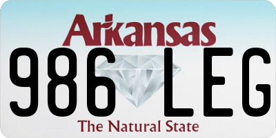 AR license plate 986LEG