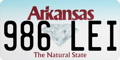 AR license plate 986LEI