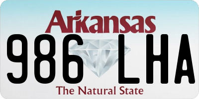 AR license plate 986LHA