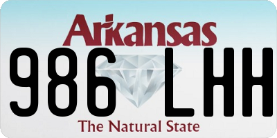 AR license plate 986LHH