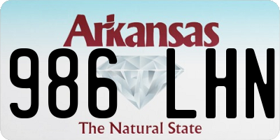 AR license plate 986LHN