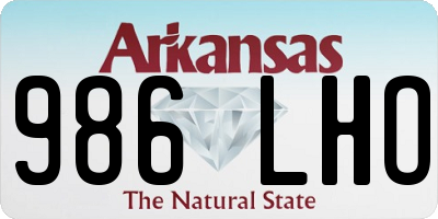 AR license plate 986LHO