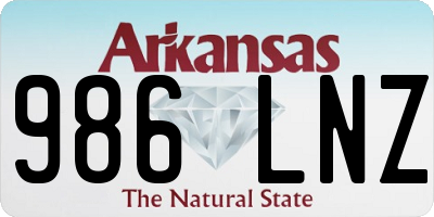 AR license plate 986LNZ