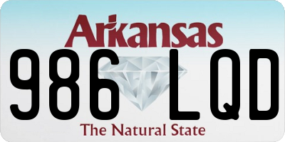AR license plate 986LQD