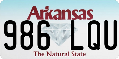 AR license plate 986LQU