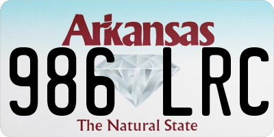 AR license plate 986LRC