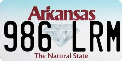 AR license plate 986LRM