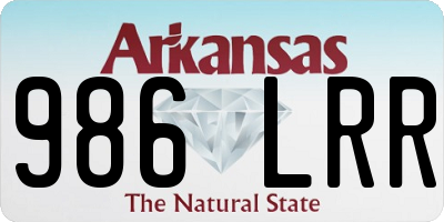 AR license plate 986LRR