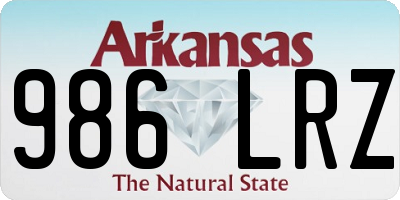 AR license plate 986LRZ