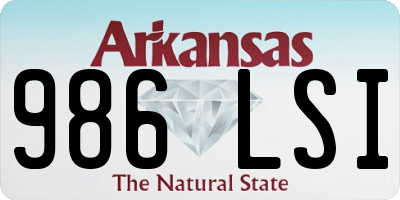 AR license plate 986LSI