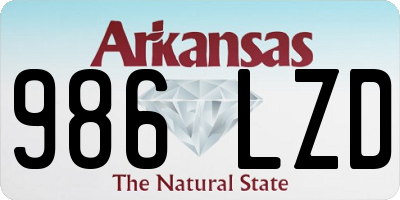 AR license plate 986LZD