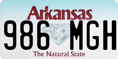 AR license plate 986MGH