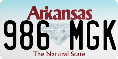 AR license plate 986MGK