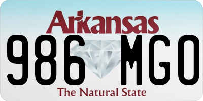 AR license plate 986MGO