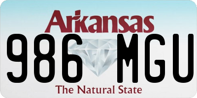 AR license plate 986MGU