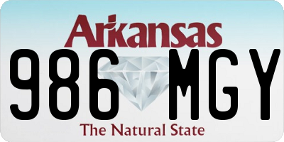 AR license plate 986MGY