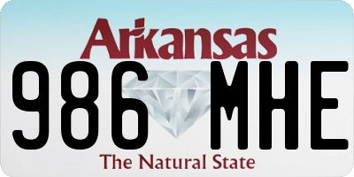 AR license plate 986MHE