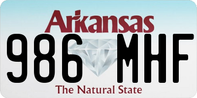 AR license plate 986MHF