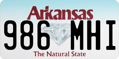 AR license plate 986MHI