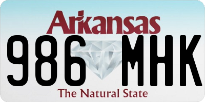 AR license plate 986MHK
