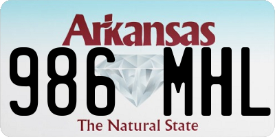 AR license plate 986MHL