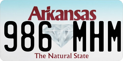 AR license plate 986MHM