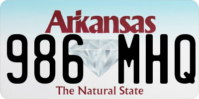 AR license plate 986MHQ