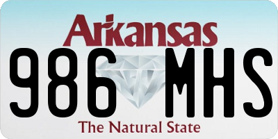 AR license plate 986MHS